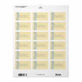 Elegant Pearls Adresetiketten, blauw Etiket (Full Sheet)
