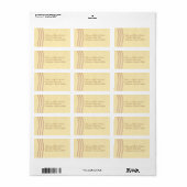 Elegant Pearls Adresetiketten, Champagne Etiket (Full Sheet)