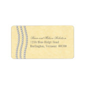 Elegant Pearls Adresetiketten, Ivory Etiket (Voorkant)