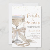 Elegant Pearls and Prosecco Bridal Shower   Kaart (Voorkant)