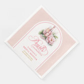 Elegant pearls and prosecco napkins personalized servet (Hoek)