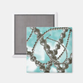 Elegant Pearls Aqua Magnet (Voorkant / Achterkant)