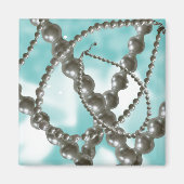 Elegant Pearls Aqua Magnet (Voorkant)