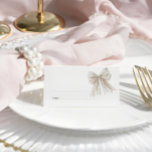 Elegant Pearls Bow Wedding Plaatskaartje<br><div class="desc">Elegant Pearls Bow Wedding Place Card. Matching items are available.</div>