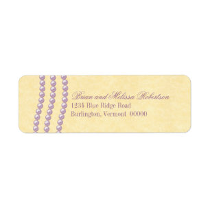 Elegant Pearls de Etiketten van het Adres van de T