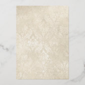 Elegant Pearls en Prosecco Vrijgezellenfeest Folie Uitnodiging (Achterkant)