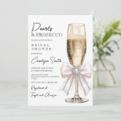 Elegant Pearls en Prosecco Vrijgezellenfeest Kaart (Staand voorkant)