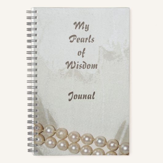 Elegant Pearls of Wisdom Journal Notitieboek (Voorkant)