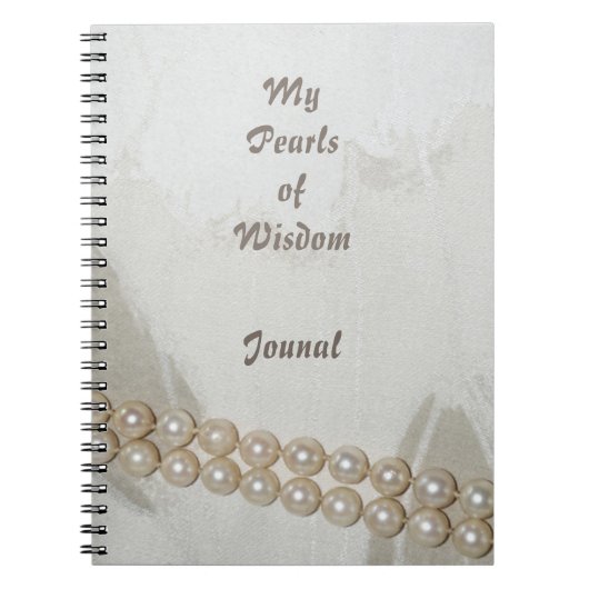 Elegant Pearls of Wisdom Journal Notitieboek (Voorkant)