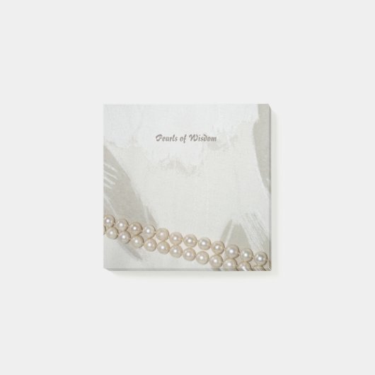Elegant Pearls of Wisdom Post-it® Notes (Voorkant)