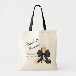 Elegant Pearls & Prosecco Bridal Shower Gift Tote Bag