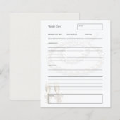 Elegant Pearls Prosecco Bridal Shower Recipe card (Voorkant / Achterkant)