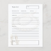 Elegant Pearls Prosecco Bridal Shower Recipe card (Voorkant)