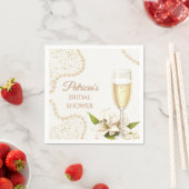 Elegant Pearls & Prosecco Bridal Shower Servet (Insitu)