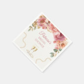 Elegant Pearls & Prosecco Bridal Shower Servet (Hoek)