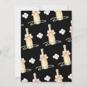 Elegant Pearls & Prosecco Pink Bow 50th Birthday Kaart (Achterkant)