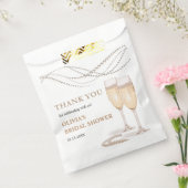 Elegant Pearls & Prosecco Vrijgezellenfeest Dank u Bedankzakje (Gezegeld)