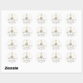 Elegant Pearls & Prosecco Vrijgezellenfeest Dank u Ronde Sticker (Vel)