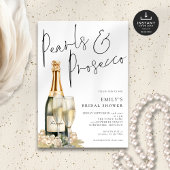 Elegant Pearls Prosecco Vrijgezellenfeest Kaart