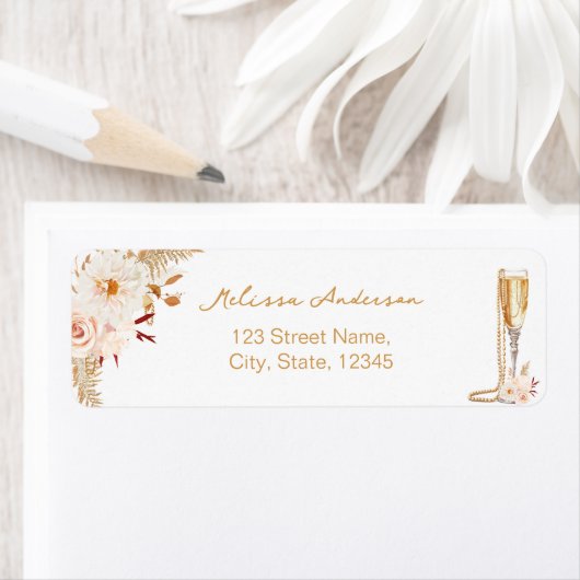 Elegant Pearls & Prosecco Vrijgezellenfeest retour Etiket (Insitu)