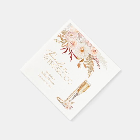 Elegant Pearls & Prosecco Vrijgezellenfeest Servet (Hoek)