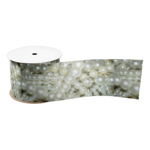 Elegant Pearls Ribbon Satijnen Lint