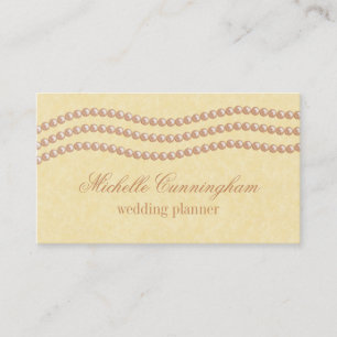 Elegant Pearls Visitekaartje, Champagne Visitekaartje