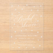 Elegant Pearls Vrijgezellenfeest Acryl Uitnodigingen (Voorkant)