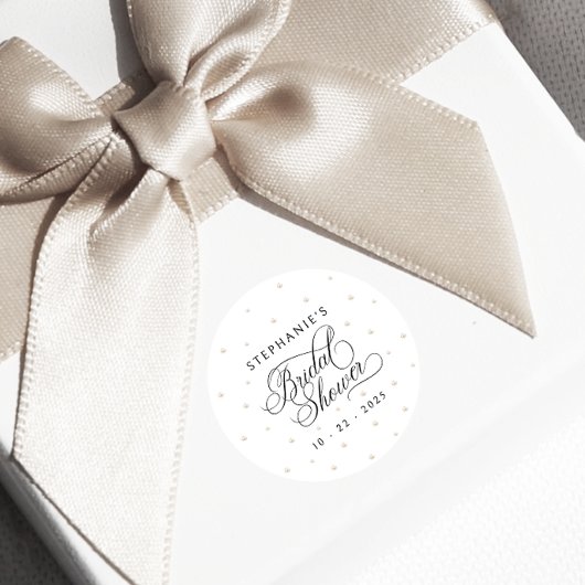 Elegant Pearls Vrijgezellenfeest Ronde Sticker