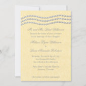 Elegant Pearls Wedding Invitation, Ivory Kaart (Voorkant)