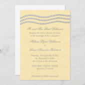 Elegant Pearls Wedding Invitation, Ivory Kaart (Voorkant / Achterkant)