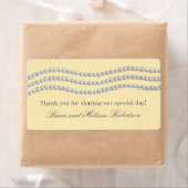 Elegant Pearls Wedding Labels, Ivory Etiket (Insitu)