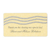 Elegant Pearls Wedding Labels, Ivory Etiket (Voorkant)