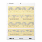 Elegant Pearls Wedding Labels, Ivory Etiket (Full Sheet)