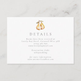 Elegant Pears Bruiloft Behuizing Kaart