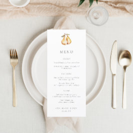 Elegant Pears Bruiloft Menu