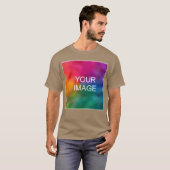 Elegant Pebble Afbeelding toevoegen Foto Logo T-shirt (Voorkant volledig)