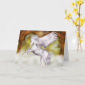 Elegant Pegasus Kaart (Gele Bloem)