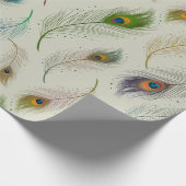 Elegant pekelvederpatroon Verlooppapier Cadeaupapier (Hoek)