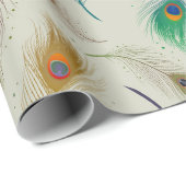 Elegant pekelvederpatroon Verlooppapier Cadeaupapier (Rol Hoek)