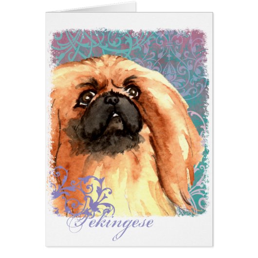 Elegant Pekingese Card (Voorkant)