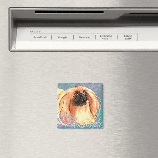 Elegant Pekingese Magneet (Insitu (Vaatwasser))