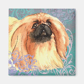 Elegant Pekingese Magneet (Voorkant)