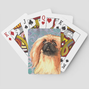 Elegant Pekingese Pokerkaarten