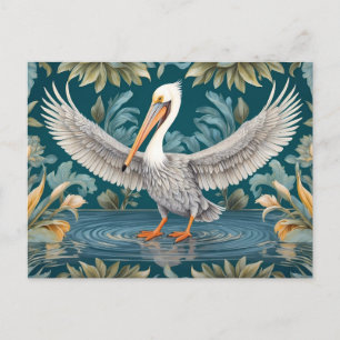 Elegant Pelikaan Vogel Tropisch Paradijs Briefkaart