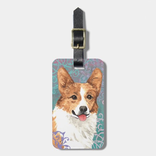 Elegant Pembroke Welsh Corgi Bagagelabel (Voorkant verticaal)