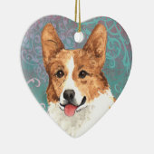 Elegant Pembroke Welsh Corgi Keramisch Ornament (Rechts)