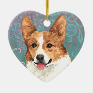 Elegant Pembroke Welsh Corgi Keramisch Ornament