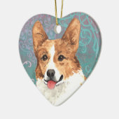 Elegant Pembroke Welsh Corgi Keramisch Ornament (Links)