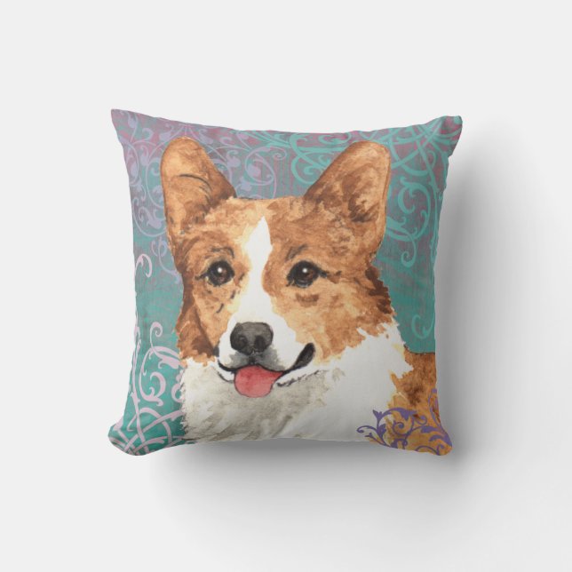Elegant Pembroke Welsh Corgi Kussen (Voorkant)